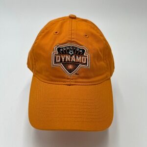 Houston Dynamo‎ MLS Soccer Cap Orange One Size Fits All Cotton Adjustable Strap